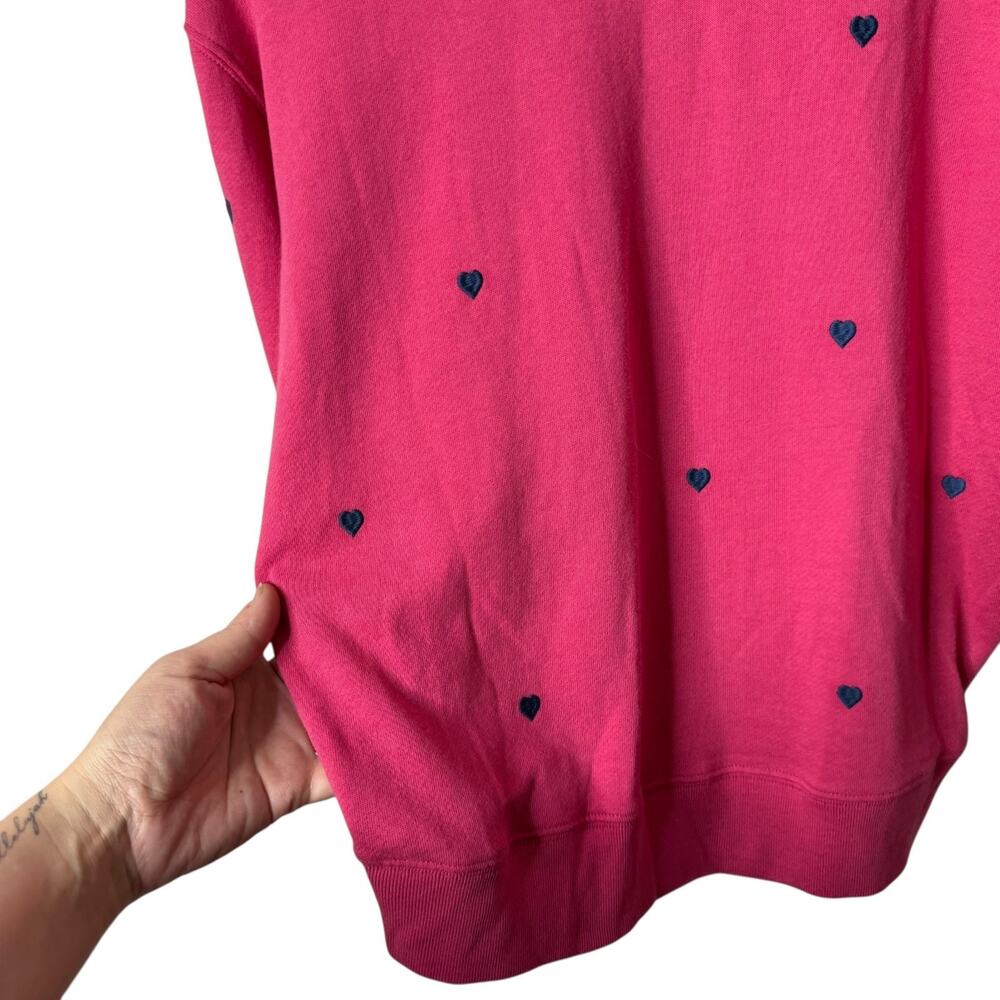 Rails Ramona Sweatshirt Pullover Crew Neck Pink Midnight Hearts Medium - Picture 5 of 8